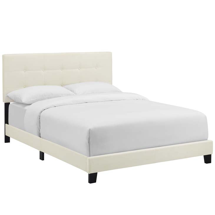 Amia King Upholstered Velvet Bed - living-essentials